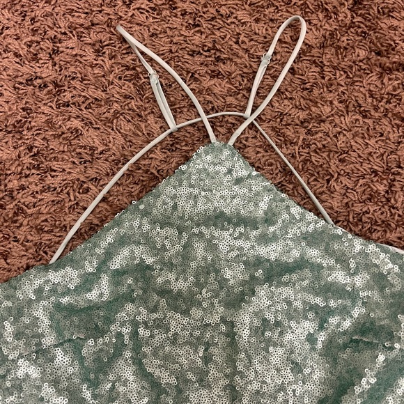 VICI Blue-Green Sequin Dress - Picture 2 of 10